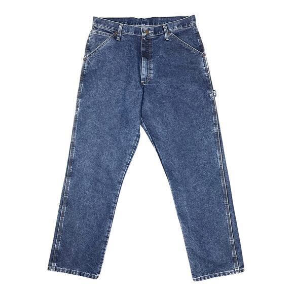 Wrangler Carpenter Jeans Blue Denim Men 32 x 32 Relaxed Fit Workwear Streetwear - Picture 5 of 10
